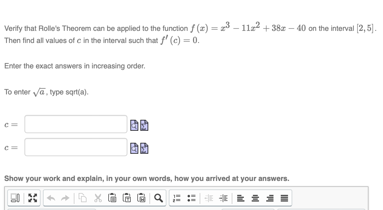 Solved Verify That Rolle's Theorem Can Be Applied To The | Chegg.com