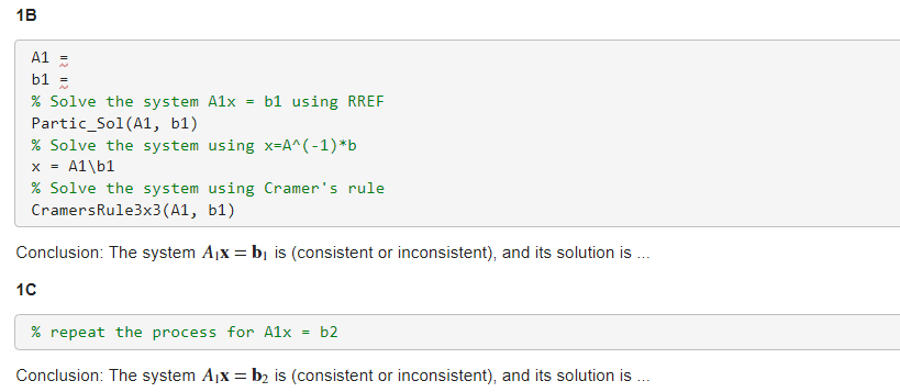 Solved - Create and display the coefficient matrix A2 - | Chegg.com