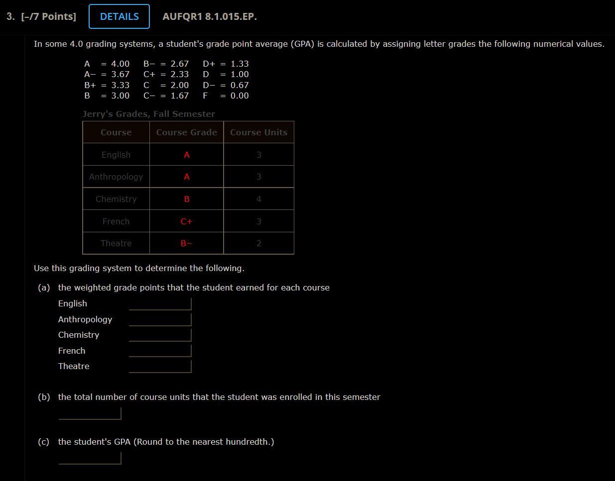 find-the-grade-point-average-assume-a-4-b-cameramath