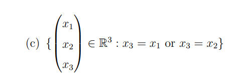 Solved State whether each of the following subsets of | Chegg.com
