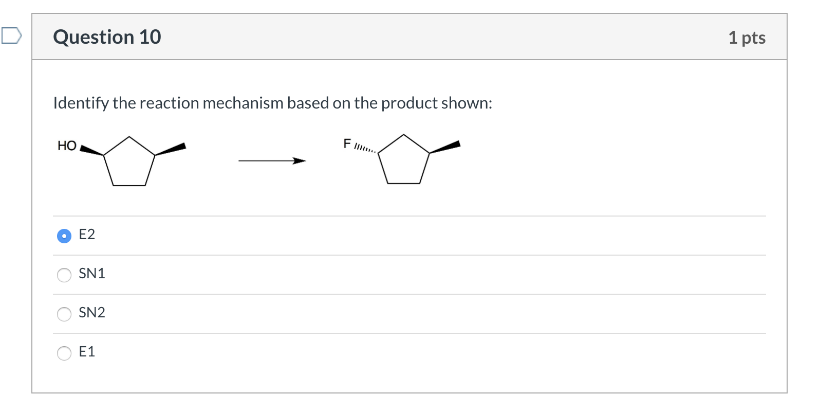 Solved Question 10 1 Pts Identify The Reaction Mechanism Chegg Solved Question 10 1 Pts Identify The Reaction Mechanism Chegg