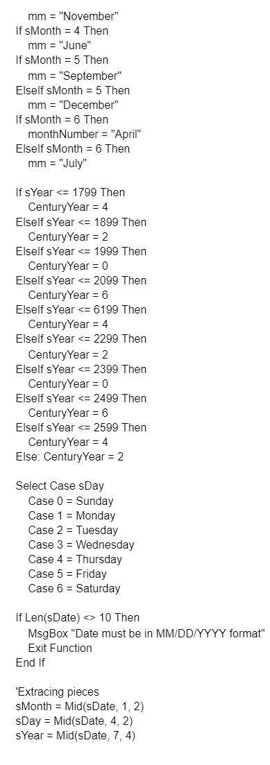 Solved Using Visual Basic, make a form that allows for a | Chegg.com