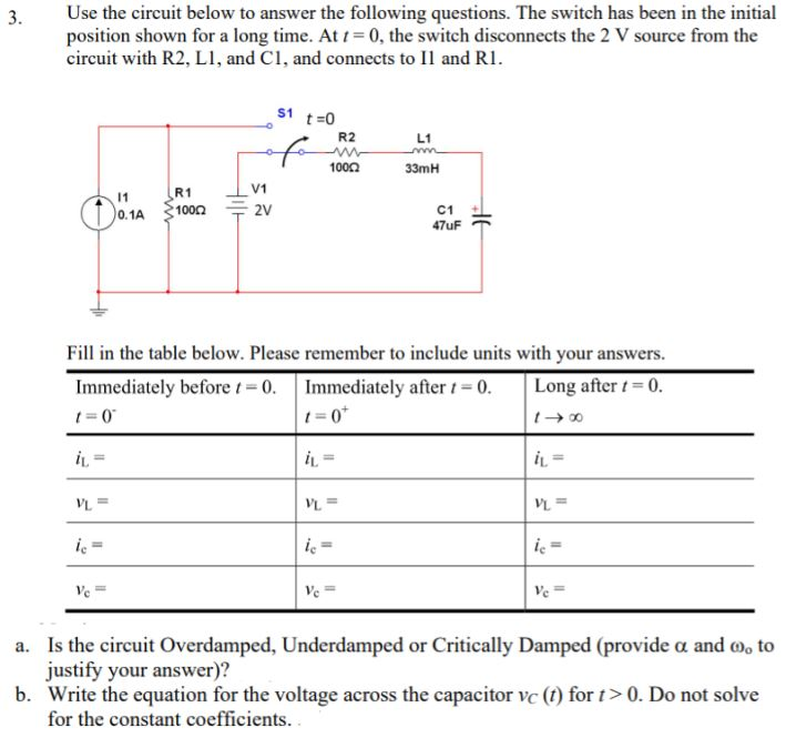 Solved Use The Circuit Below To Answer The Following | Chegg.com