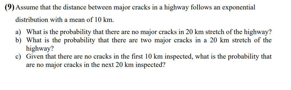 Solved (9) Assume that the distance between major cracks in | Chegg.com