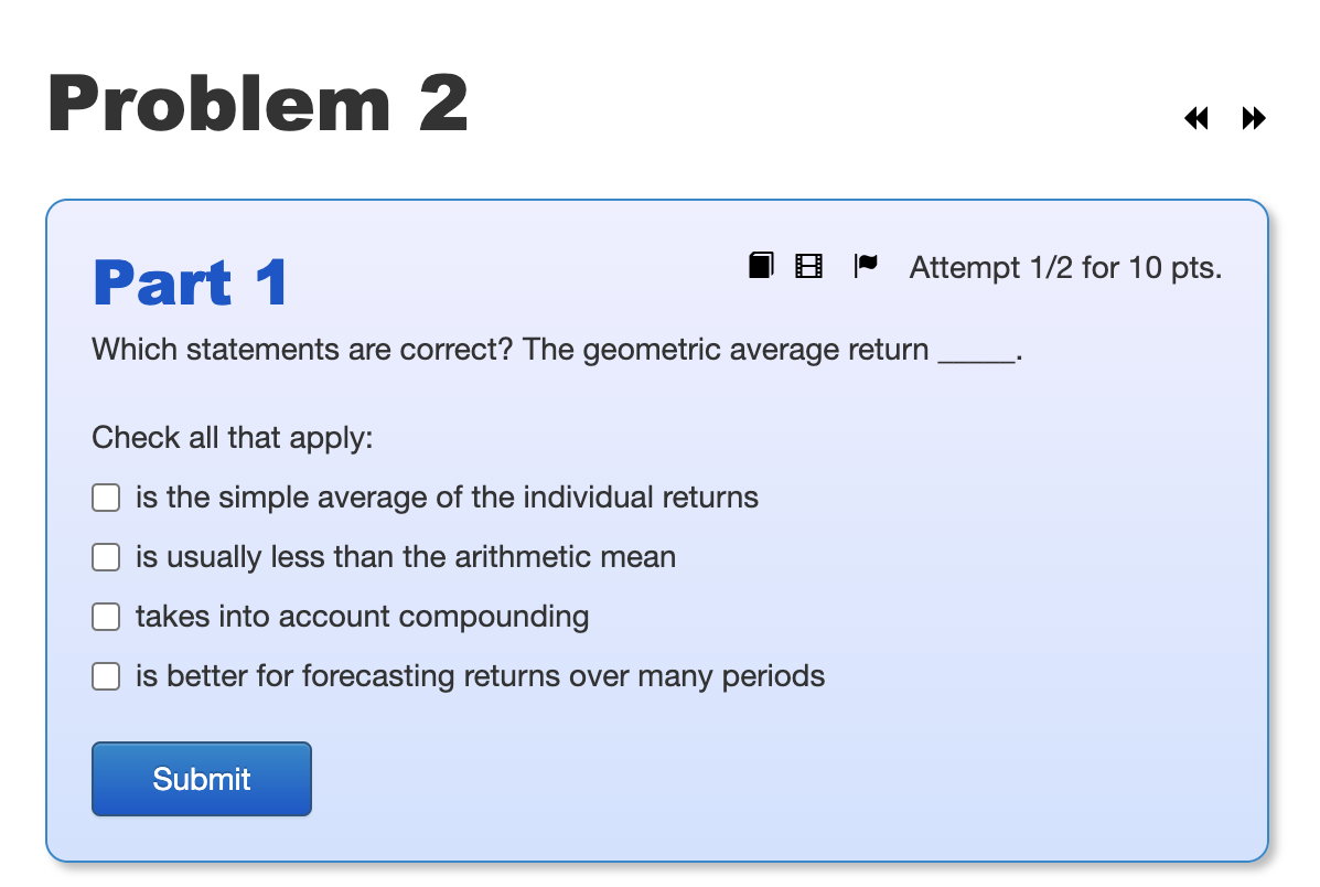 Solved problem 2 part 1 attempt 1 2 for 10 pts which chegg