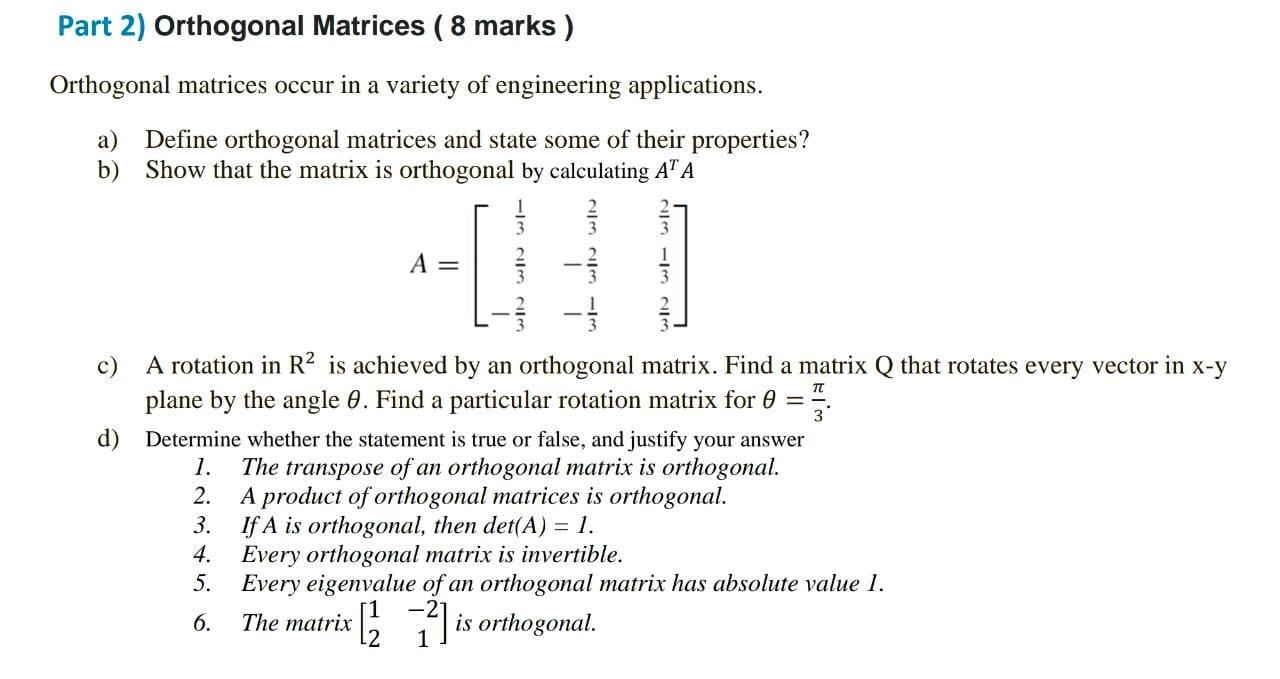 orthogonal matrix