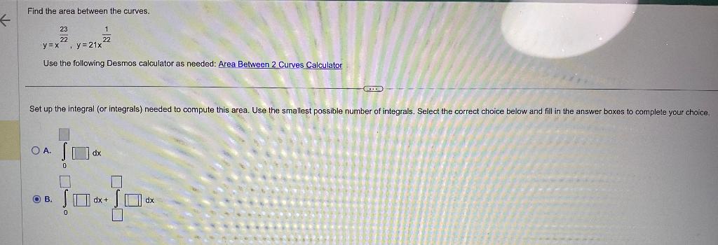 Area bounded deals by curves calculator