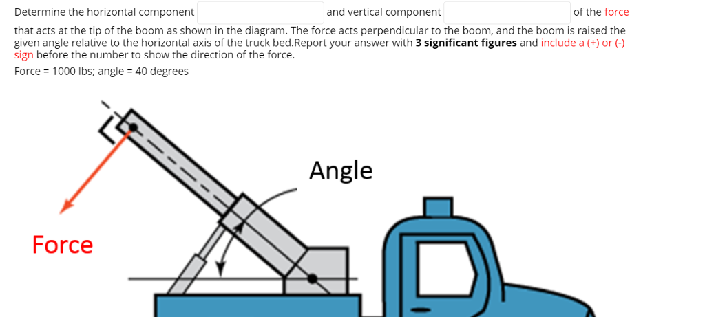 Solved Determine the horizontal component and vertical | Chegg.com