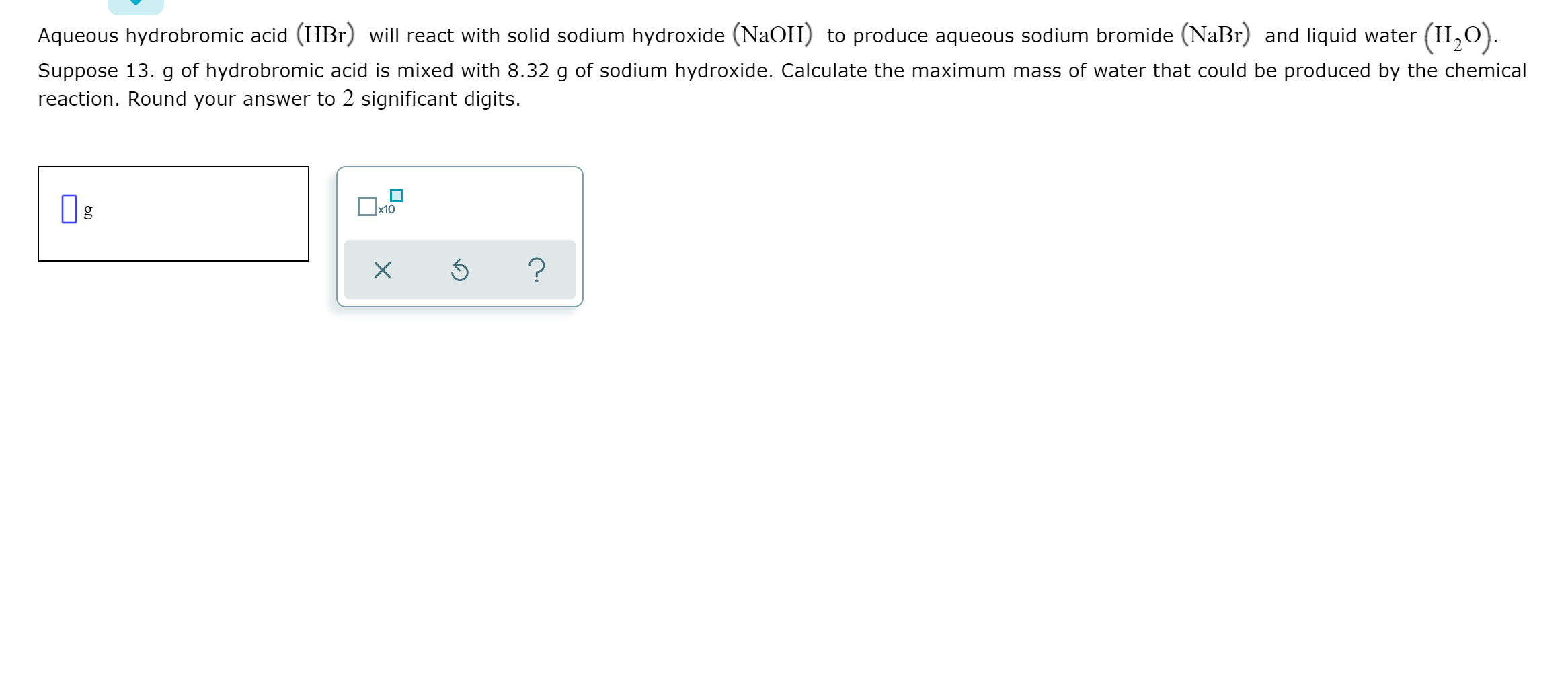 Solved Aqueous hydrobromic acid (HBr) will react with solid | Chegg.com