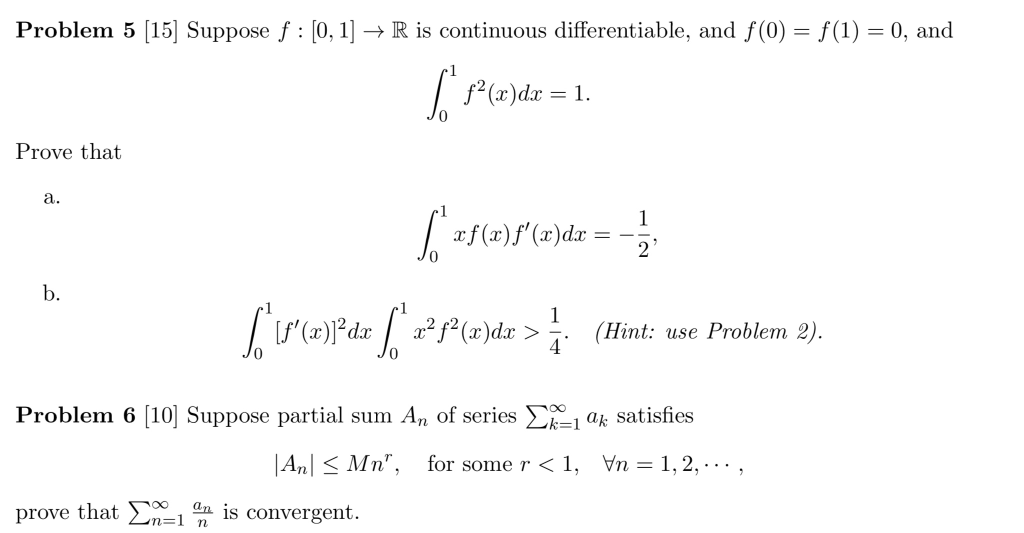 Solved Problem 5 [15] Suppose F [0 1] R Is Continuous