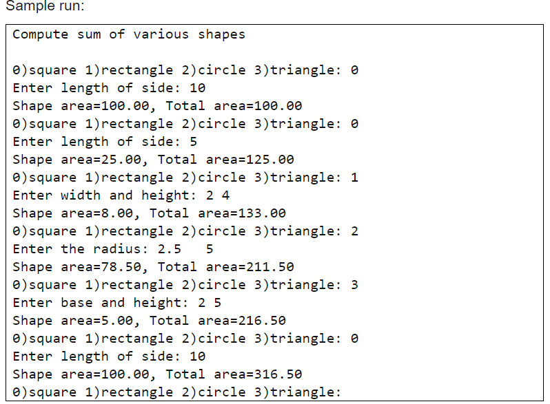 Solved In C programming langlanguageuage: Write a menu-drive | Chegg.com