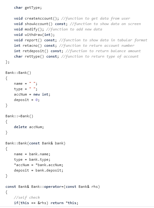 C++ help!! please help the bank management project to | Chegg.com