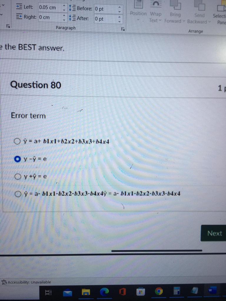 Solved che best answer question 77 1 pts multivariable chegg