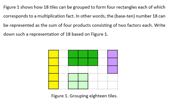 Solved Figure 1 shows how 18 tiles can be grouped to form | Chegg.com