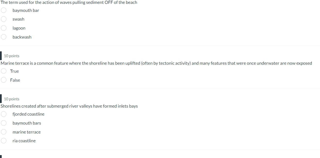 Solved Waves are by far the most important erosional force