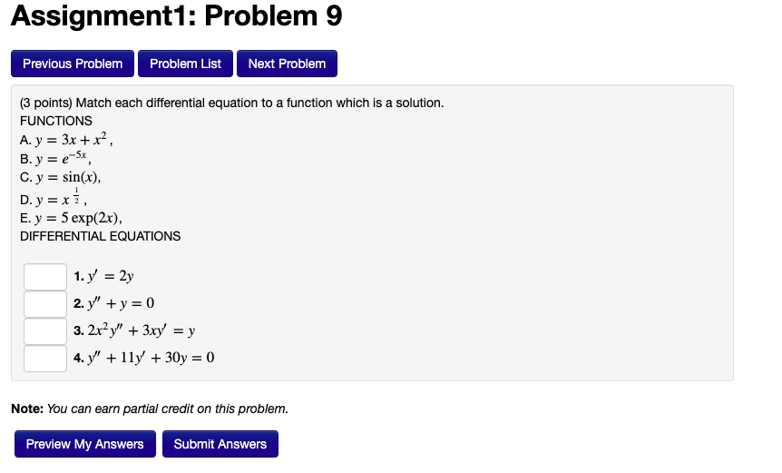 Solved Assignment1: Problem 9 Previous Problem Problem List | Chegg.com