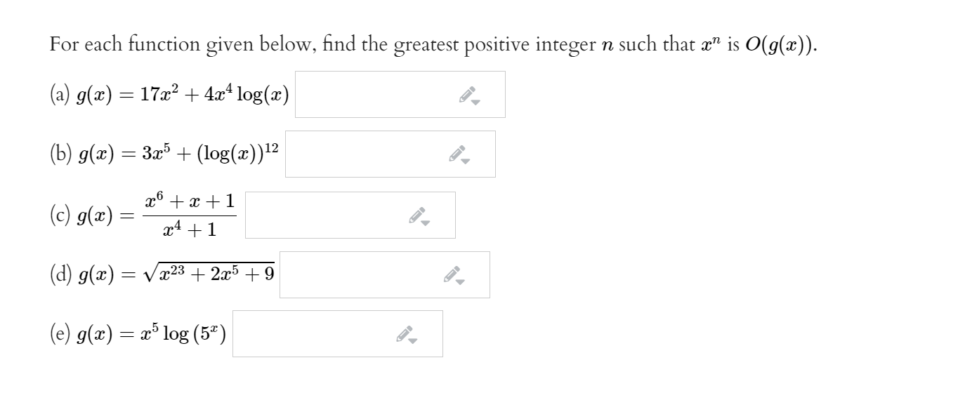 Solved For Each Function Given Below Find The Greatest P Chegg Com