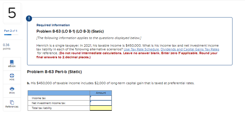 Solved 07 Part 2 of 4 Required Information Problem 8-63 (LO | Chegg.com