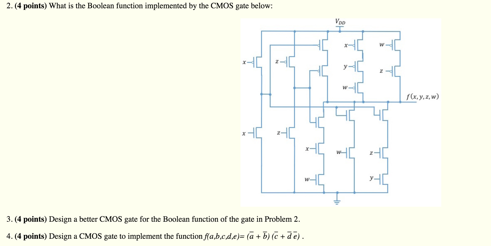Solved 2. (4 points) What is the Boolean function | Chegg.com