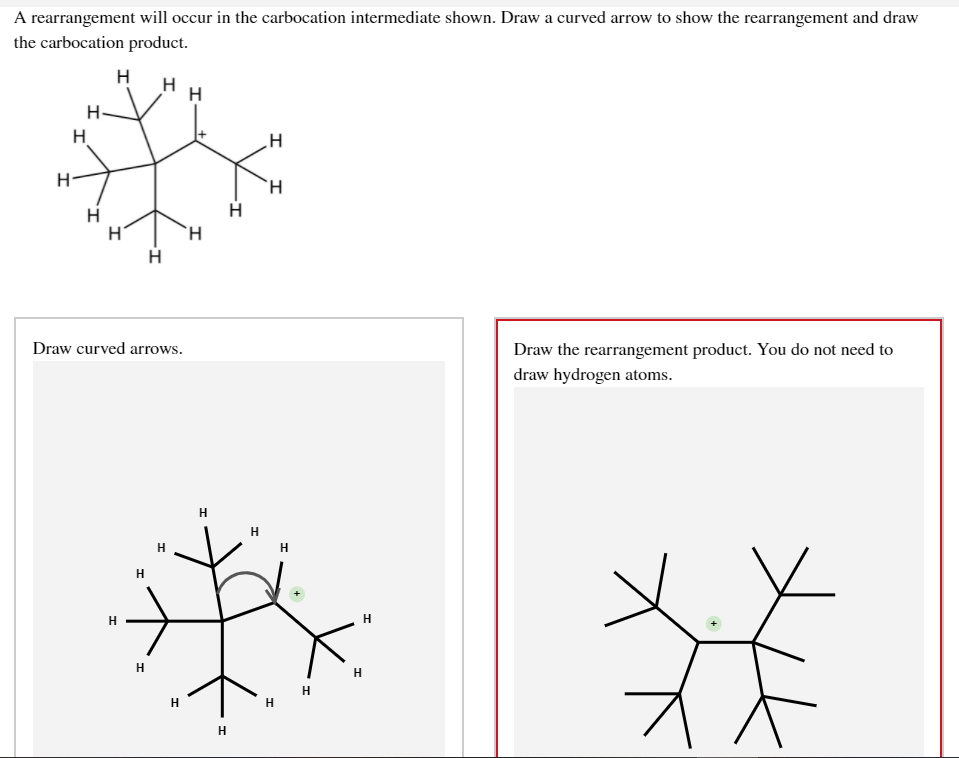 Solved A rearrangement will occur in the carbocation | Chegg.com