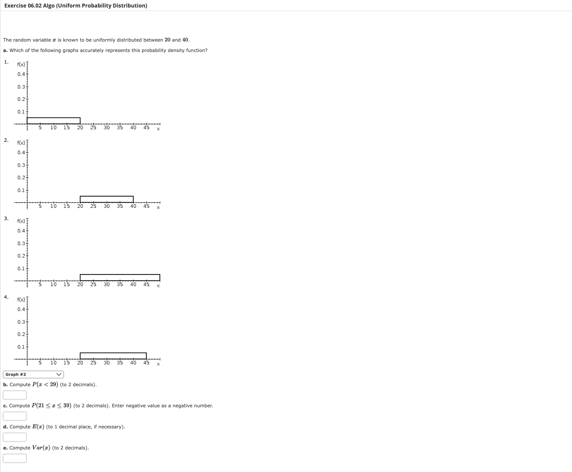 Solved Exercise 06.02 Algo (Uniform Probability | Chegg.com
