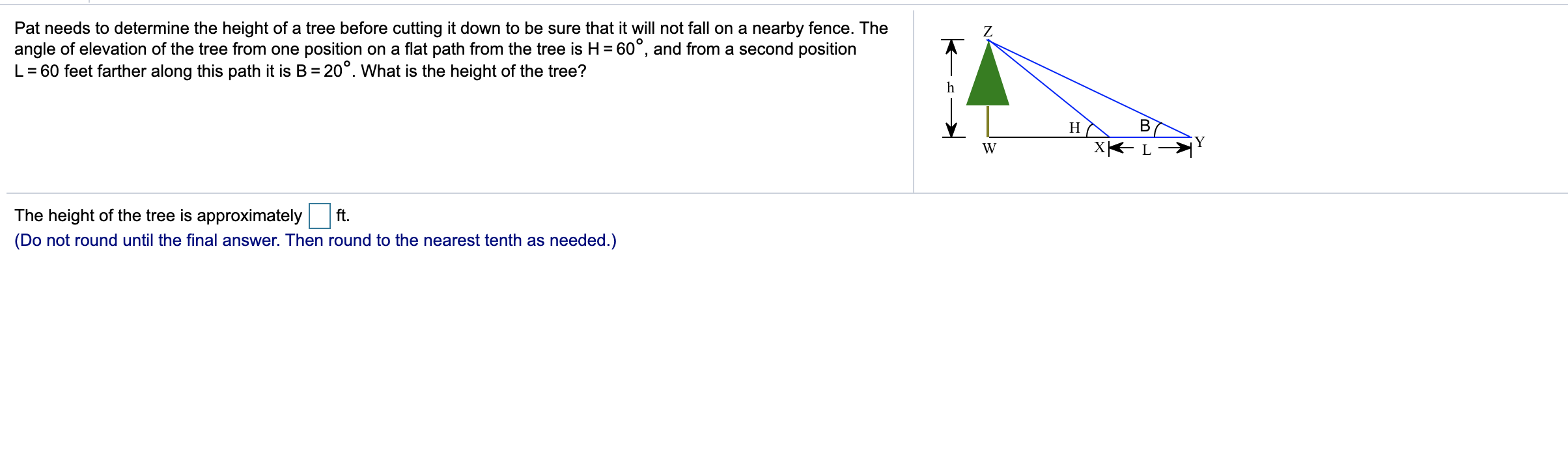 Solved Pat needs to determine the height of a tree before | Chegg.com