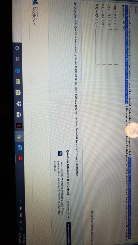 Solved 3.2.5 In a semiconductor manufacturing process, three | Chegg.com