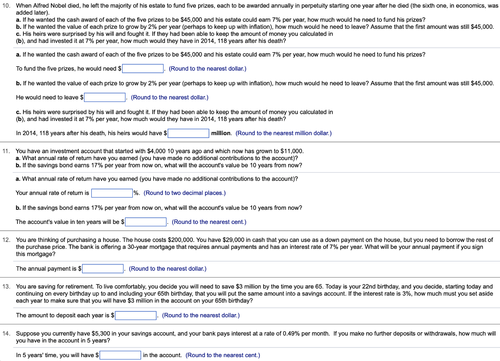 Solved 10. When Alfred Nobel died, he left the majority of | Chegg.com
