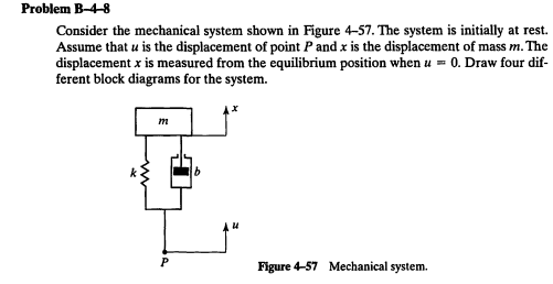 Solved Problem B-48 Consider the mechanical system shown in | Chegg.com