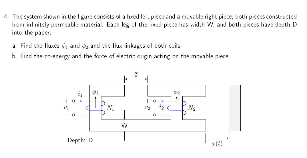 4. The system shown in the figure consists of a fixed | Chegg.com