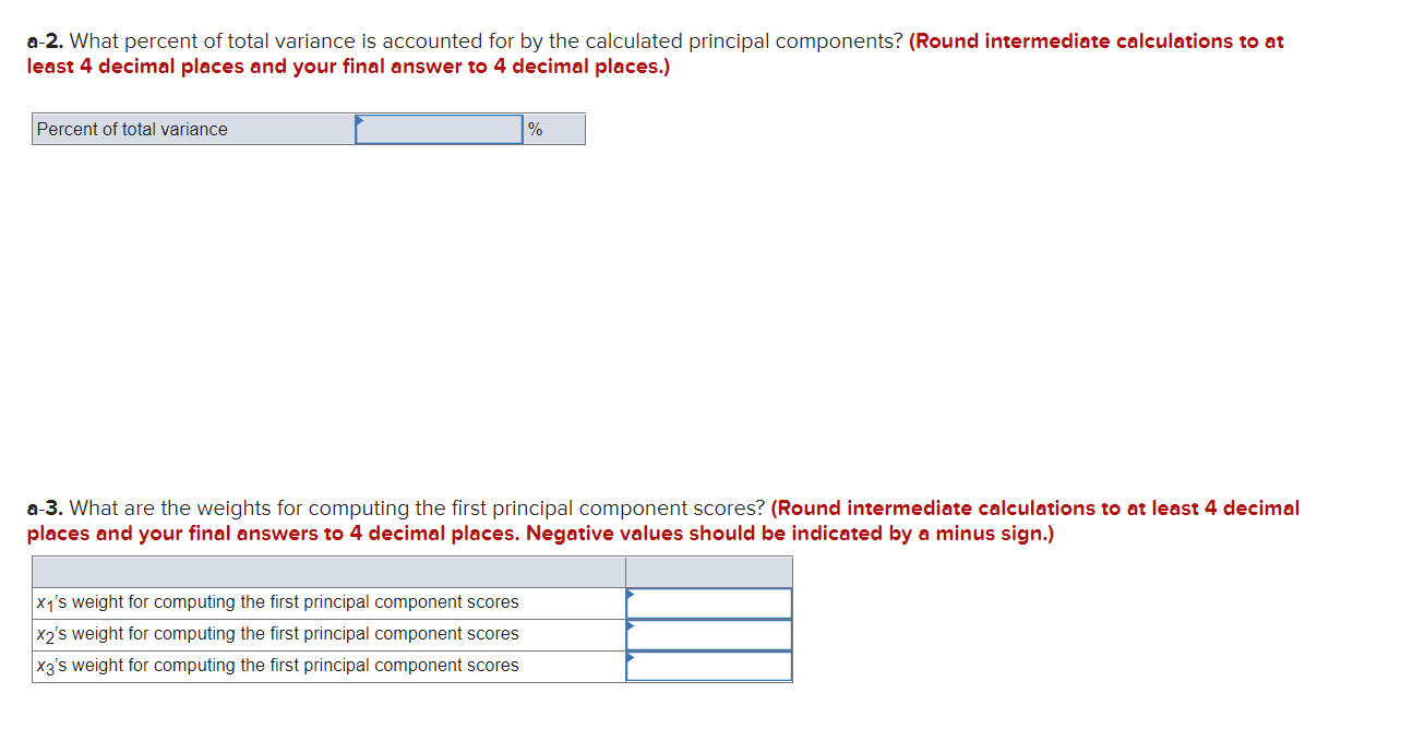 Solved Perform principal component analysis on the | Chegg.com