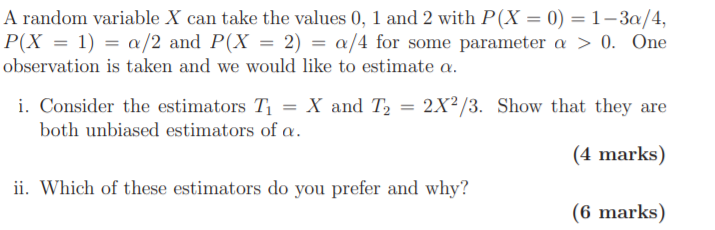 Solved A random variable X can take the values 0, 1 and 2 | Chegg.com