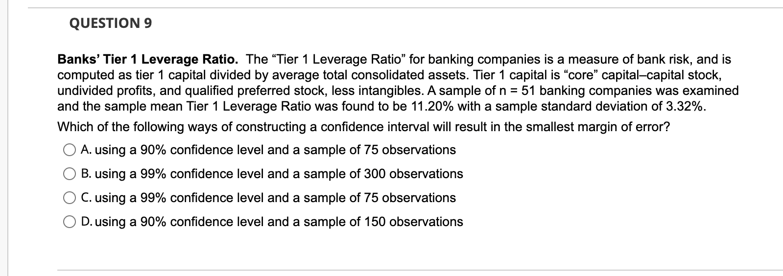Solved Banks' Tier 1 Leverage Ratio. The "Tier 1 Leverage