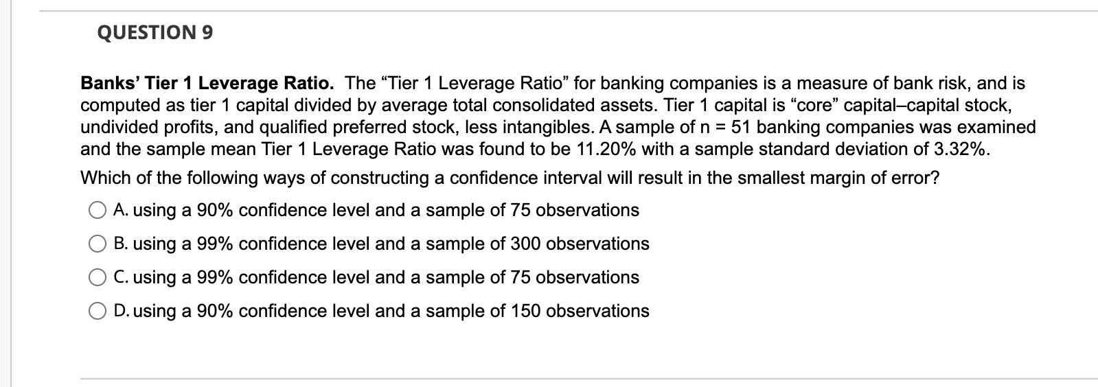 Solved Banks' Tier 1 Leverage Ratio. The "Tier 1 Leverage | Chegg.com