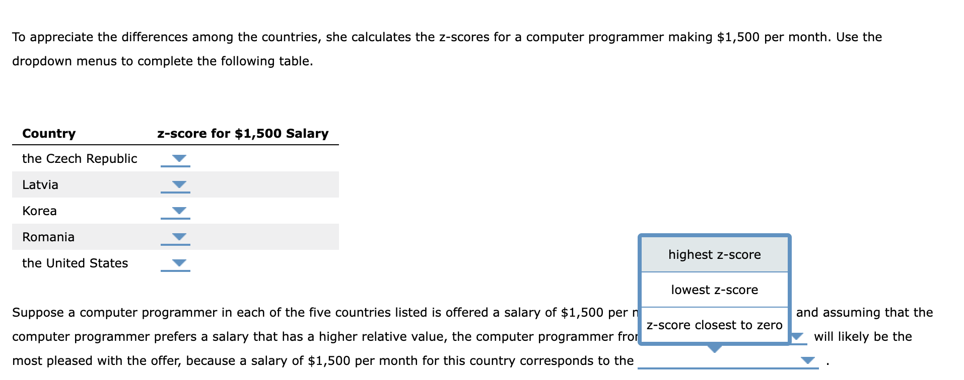 Solved 4. Using z-scores to compare different populations | Chegg.com