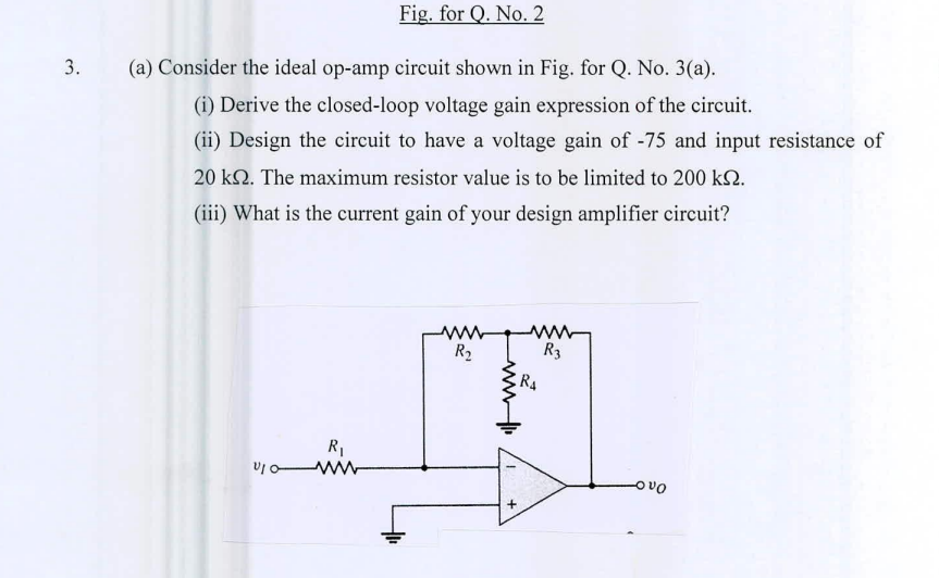 Solved (a) Consider The Ideal Op-amp Circuit Shown In Fig. | Chegg.com