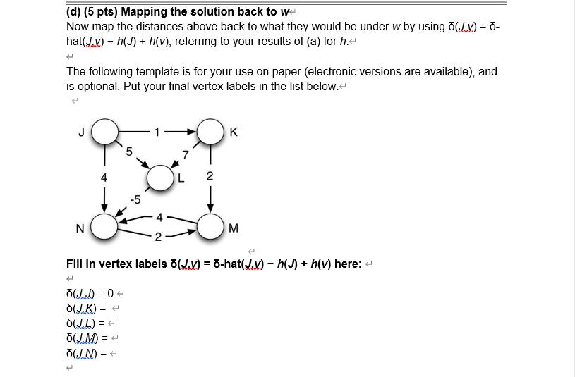 2. (20 pts) Running Johnson's Algorithm This is | Chegg.com