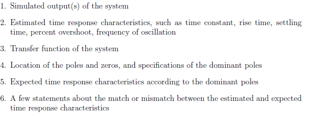 r) 4M 1. Simulated output(s) of the system 2. | Chegg.com