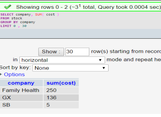 Showing rows 0 0 1 total Query took 0.0027 sec Chegg