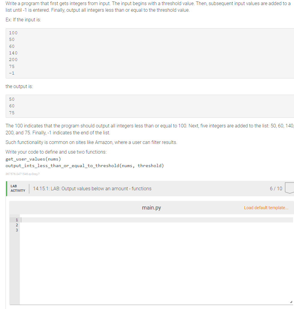 Solved Write a program that first gets integers from input. | Chegg.com