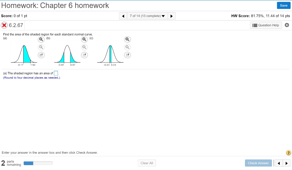 Solved Homework: Chapter 6 homework Save Score: 0 of 1 pt 7 | Chegg.com