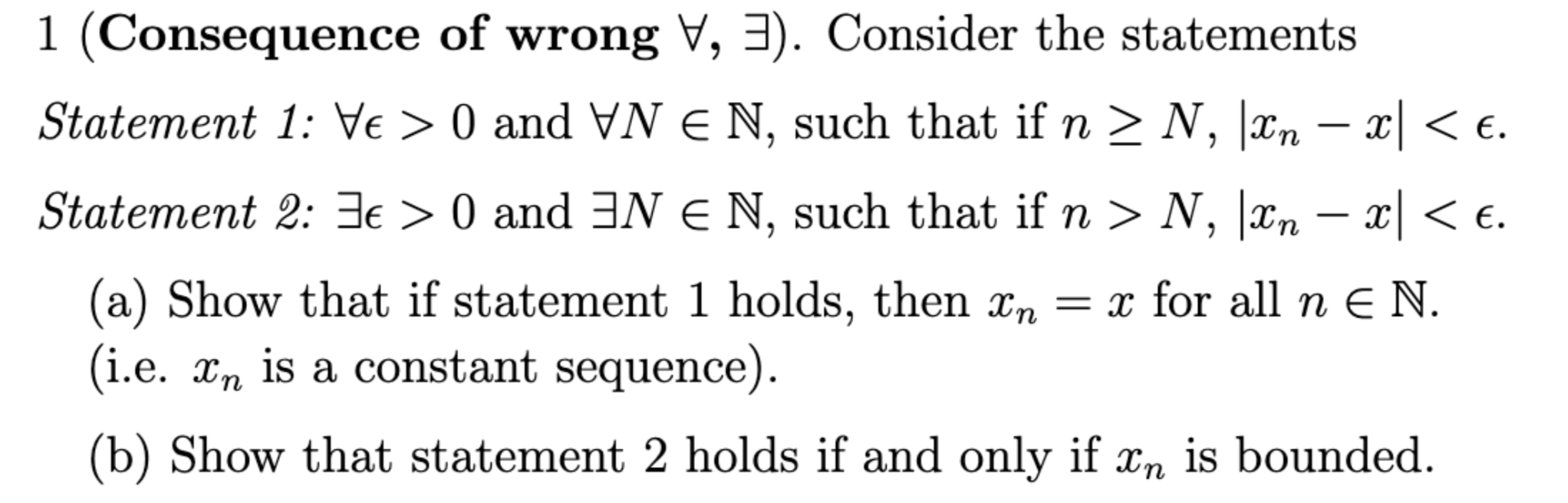 Solved This is a real analysis class, not a calculus. Please | Chegg.com