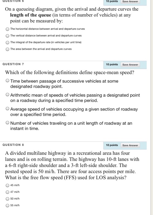 Solved QUESTION 6 10 points Save Answer On a queueing | Chegg.com