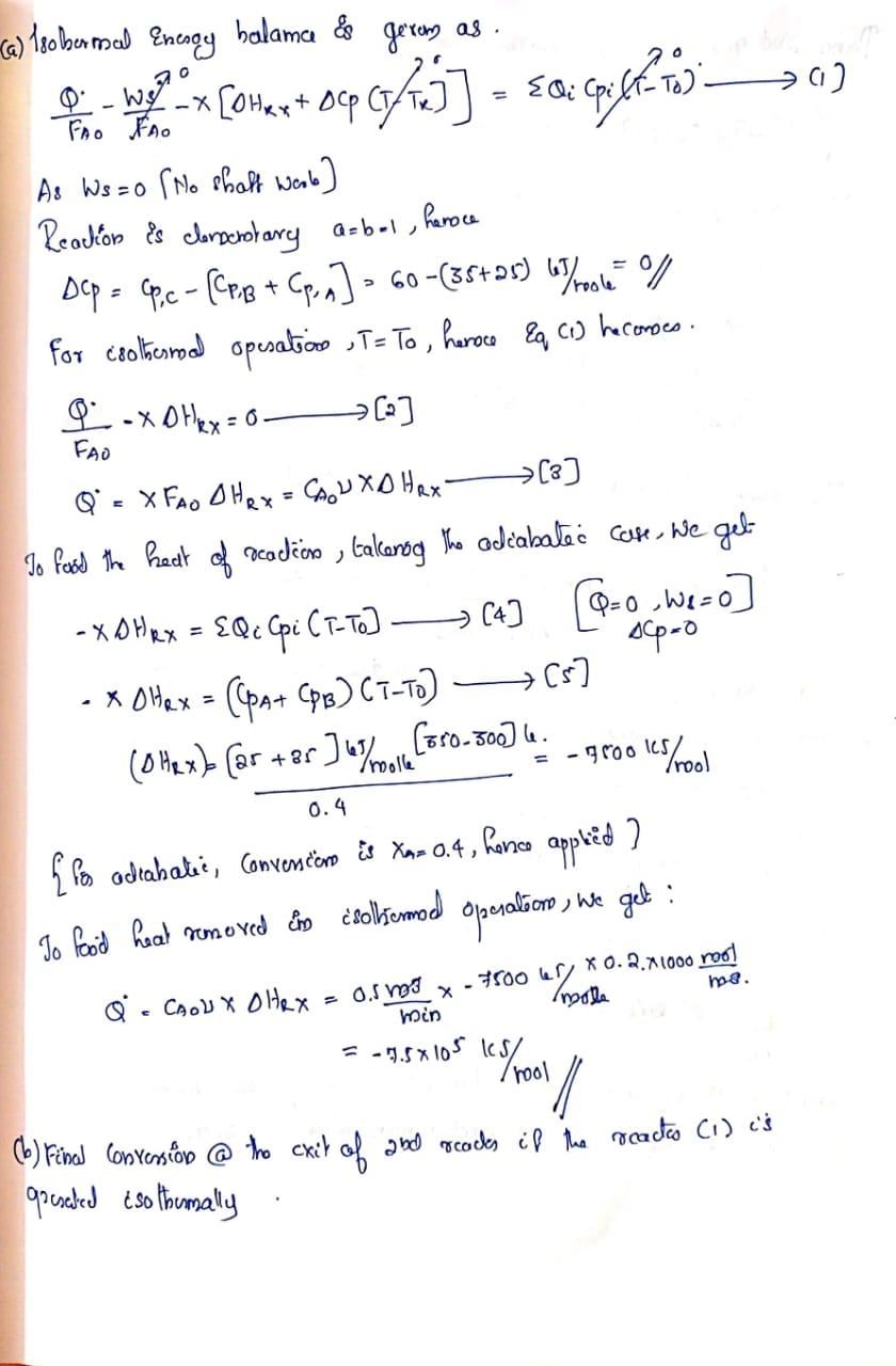 The gas phase reaction A+B→C follows an elementary | Chegg.com