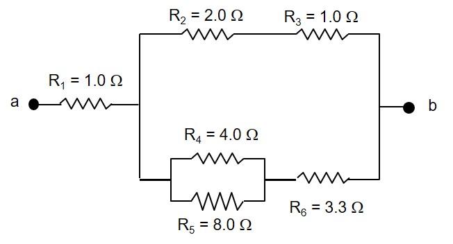 Solved A Network Of Resistors Is Connected Between Points A | Chegg.com