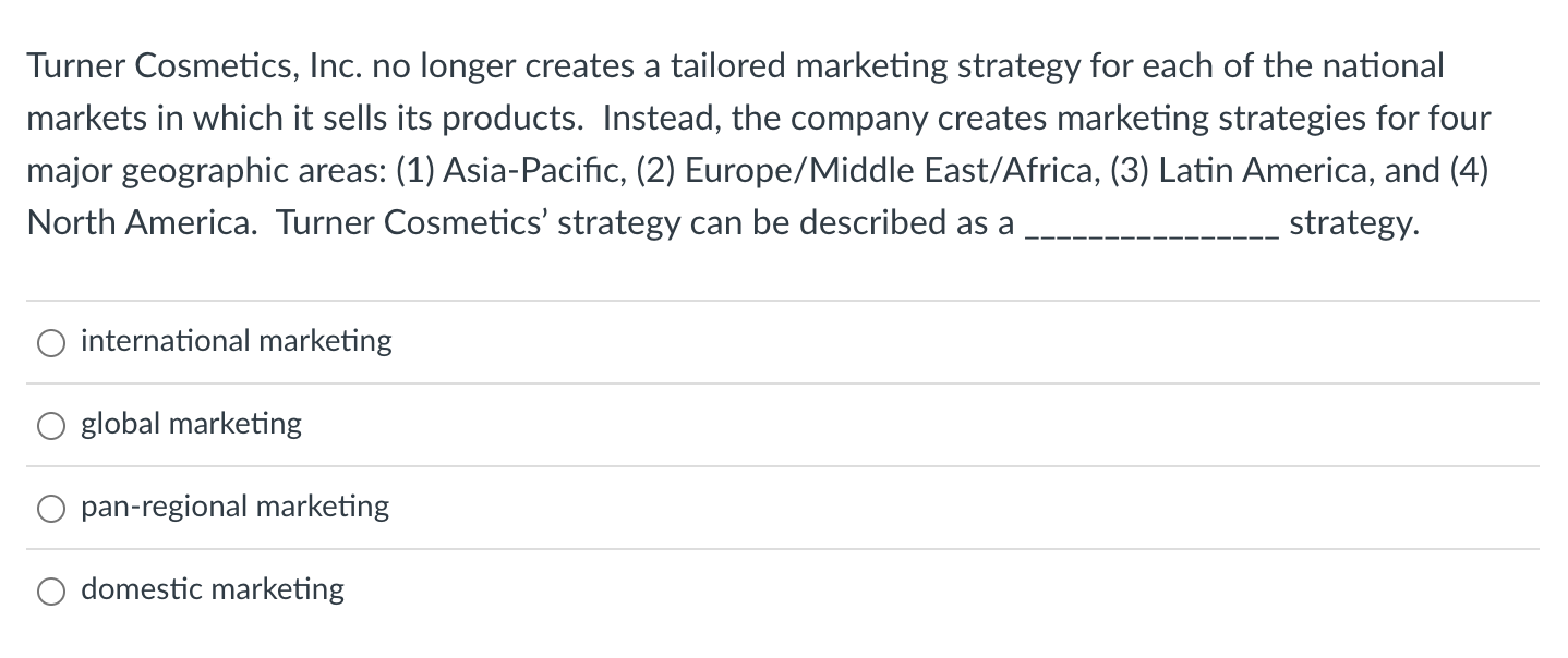 Solved Turner Cosmetics, Inc. no longer creates a tailored