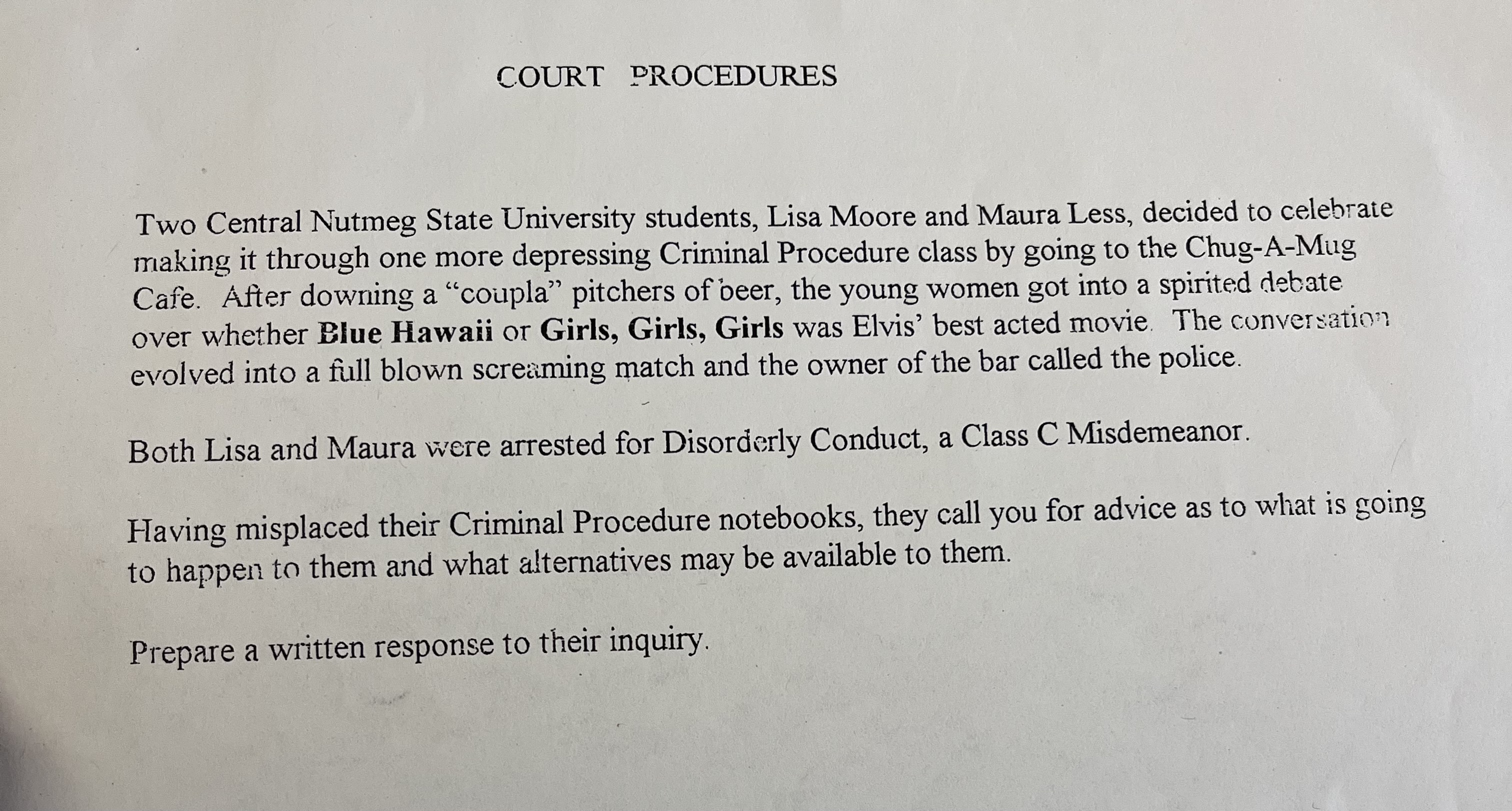 Solved Two Central Nutmeg State University students, Lisa