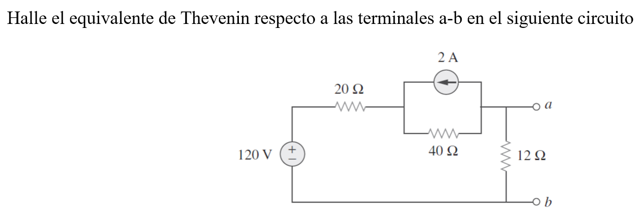 Solved Halle el equivalente de Thevenin respecto a las | Chegg.com