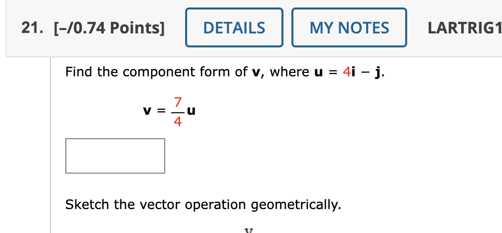 Solved Find the component form of v, ﻿where | Chegg.com