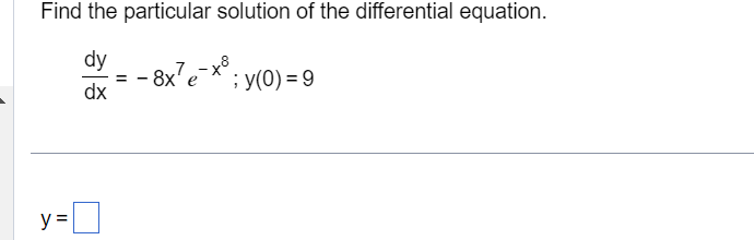 Solved Find The Particular Solution Of The Differential